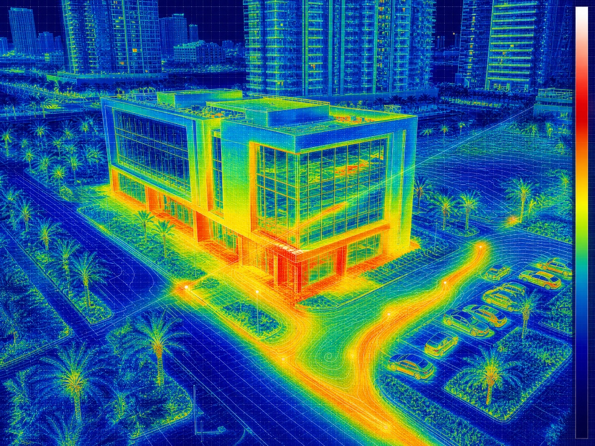 قراءة حرارية دقيقة للمبنى
